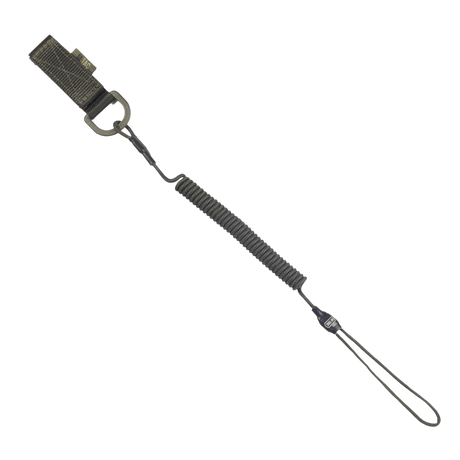 M-Tac Safety Cord Medium Kombineret med D-ring til sikring af våben og genstande med MOLLE-system, uden karabinhager.