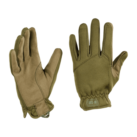 M-Tac Handsker Scout Tactical Mk.2 med syntetisk læder til beskyttelse og holdbarhed, perfekte til værktøjshåndtering.