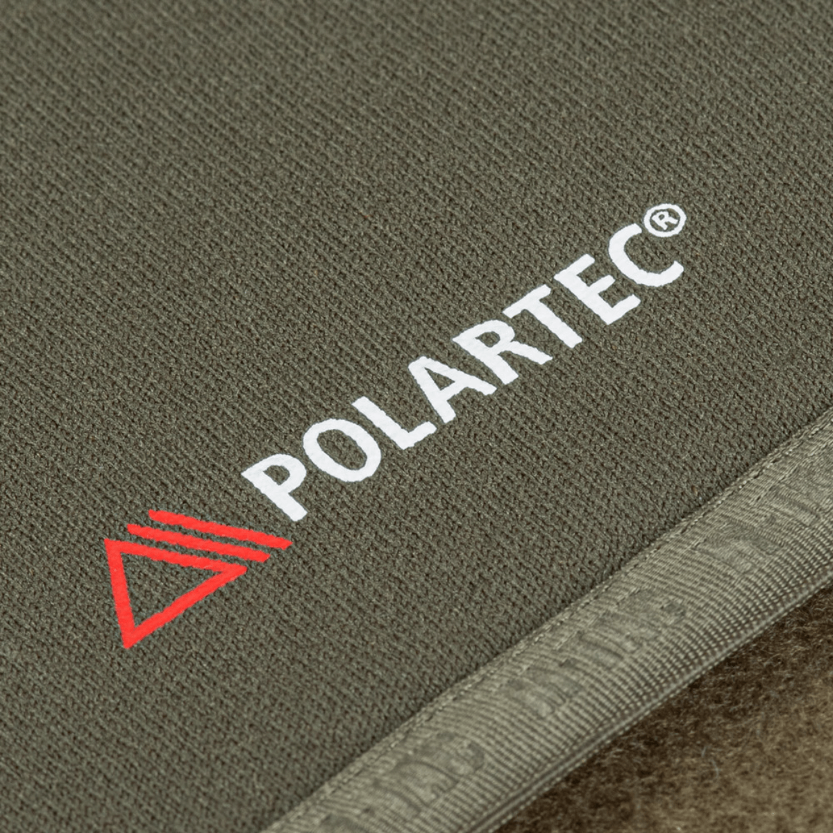 Polartec stofdetalje på M-Tac Shadow Polartec Fleece Sweatshirt, slidstærkt og holdbart materiale for optimal varme.