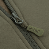 Nærbillede af lynlåsen på M-Tac Shadow Polartec Fleece Sweatshirt med M-Tac logo.