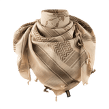 M-Tac Shemagh Tørklæde Spartan i bomuld, designet med Spartans-tema, strategisk beskyttelse mod sol, sand og vind, størrelse 110 x 110 cm.