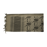 M-Tac Shemagh Tørklæde Spartan i bomuld, designet med Spartans-tema, beskytter mod sol, sand og vind. Taktisk og militær brug.