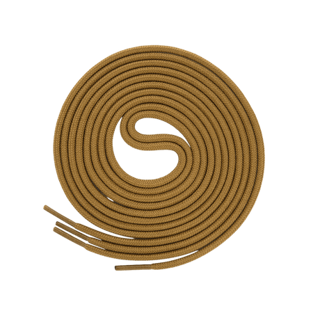 M-Tac Snørebånd med vandafvisende imprægnering (Italien) i beige farve, set rullet sammen uden emballage.