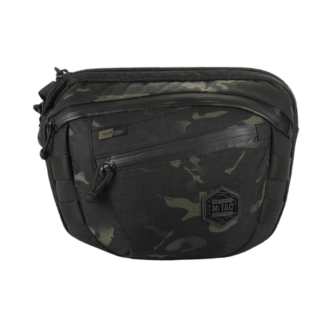 M-Tac Sphaera Hex Hardsling Bag Large Elite i sort camo-design, velegnet til udendørs og taktisk brug.