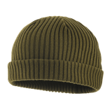 M-Tac Watch Cap 100% Akryl, olivengrøn strikket hue til køligt vejr, lav profil med dobbelt opslag, lavet af 100% akryl, størrelse L.