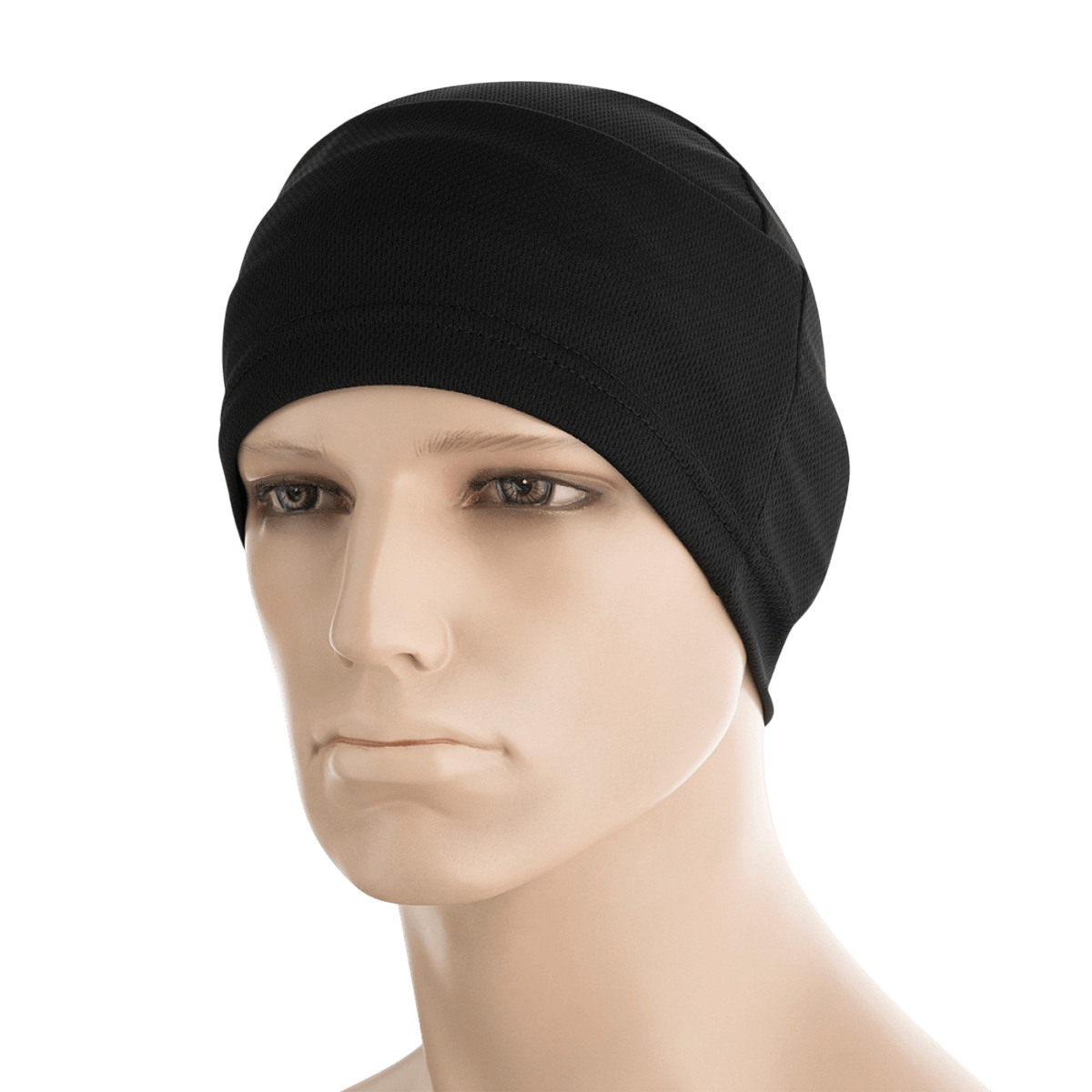 M-Tac Sweating Ninja-Balaclava i sort, beskytter mod støv og fugt, ideel til udendørs aktiviteter, lavet af 100% polyester.