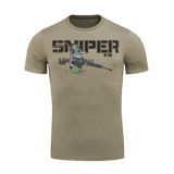 M-Tac T-Shirt Talpa med sjovt print af sniper muldvarp i beige bomuldsblanding