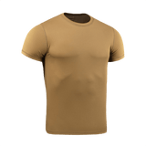 M-Tac Tactical Sweat-Wicking T-Shirt Summer i brun med anatomisk pasform og svedtransporterende egenskaber, perfekt til varmt vejr.