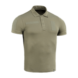 M-Tac Tactical Polo Shirt 65/35 i khaki til uniformer og sikkerhedsarbejde, let og elastisk med velcro-paneler til patches