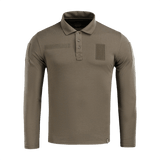 M-Tac Tactical Polo Shirt Langærmet 65/35 i olivengrøn farve med velcro-paneler. Ideel til politi- og sikkerhedsarbejde.