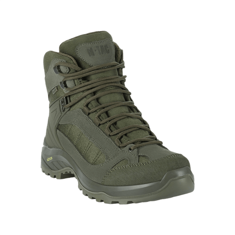 M-Tac Taktiske Demi-Season Støvler Pro Line i slidstærk suede og Cordura med Vibram-sål for taktik, vandring og aktivitet.