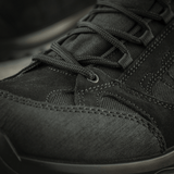 Nærbillede af M-Tac Taktiske Demi-Season Støvler Pro Line med holdbart suede og Cordura, designet til taktiske opgaver og vandring.