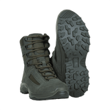 M-Tac Taktiske Sommerstøvler i grønt design, lavet af højkvalitets læder og Cordura® mesh for komfort og holdbarhed