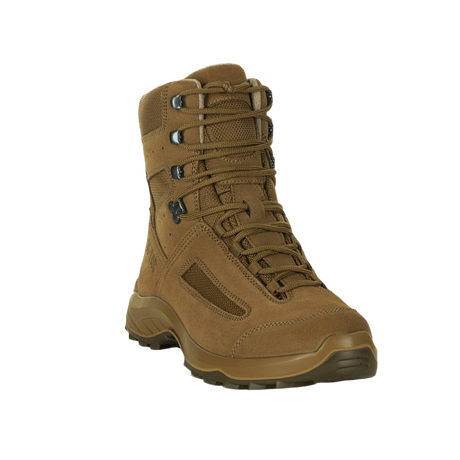 M-Tac Taktiske Sommerstøvler i brunt læder og Cordura® mesh, designet til komfort og udholdenhed i varme og udfordrende miljøer.