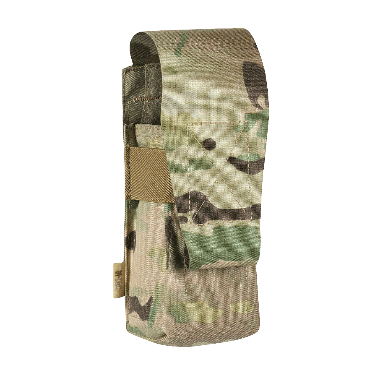 M-Tac taske til 2 magasiner i camouflagedesign fremstillet af holdbart Cordura-materiale med høj denier for taktisk brug.