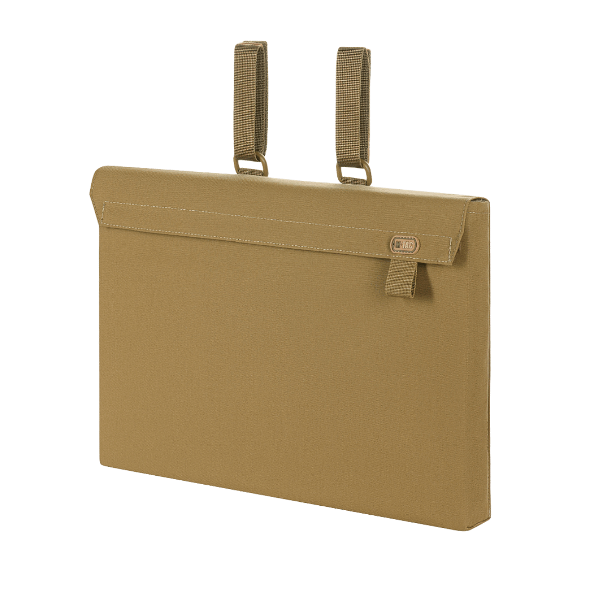 M-Tac taske til Bundeswehr liggeunderlag med velcro-stropper, ideel til MOLLE montering, set i beige farve. Praktisk og alsidig transporttaske.