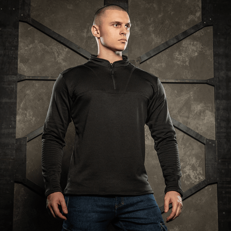 M-Tac Thermal Fleece Trøje Delta Level 2 til kolde klimaer med YKK-lynlåse, designet som andet lag i ECWCS, polyester 250 g/m².