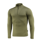 M-Tac Thermal Fleece Trøje Delta Level 2 i grøn, designet til koldt klima med YKK lynlåse, fremragende varme- og fugtstyring.