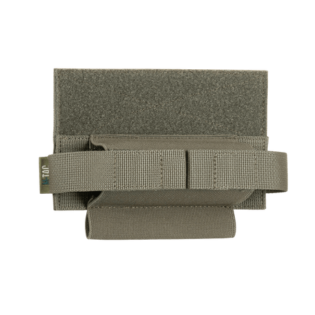 M‑Tac Tourniquet Pouch Elastic Gen.5 i Cordura 500D materiale, praktisk til CAT tourniquet, mørkegrøn farve, set forfra.