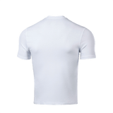 M-Tac T-shirt 93/7 i hvid, lavet af 93% bomuld og 7% elastan, set bagfra. Komfortabel og holdbar til hverdags- og aktiv brug.