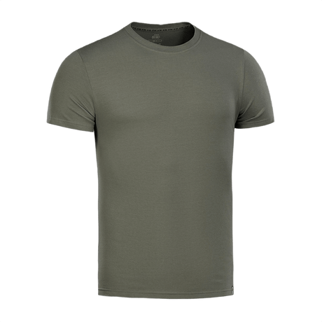 M-Tac T-shirt 93/7 i grøn, komfortabel og holdbar med 93% bomuld og 7% elastan, perfekt til hverdag og aktiv brug.