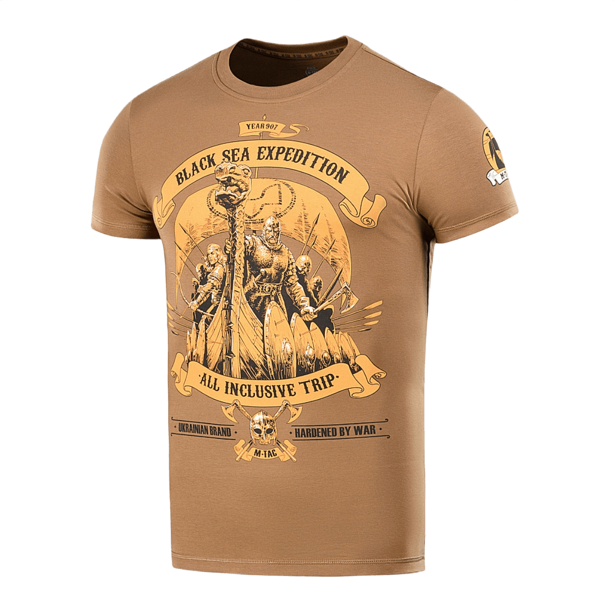 M-Tac T-shirt Black Sea Expedition fra 93% bomuld med tryk, ideel til aktiv livsstil og hverdag, holdbar og komfortabel