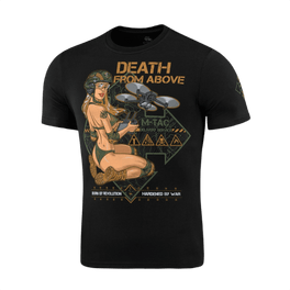 M-Tac T-Shirt Mavic Delivery Service inspired by WWII pin-up culture with print of a pin-up girl with a drone and FPV goggles.