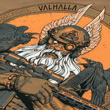 M-Tac T-Shirt Odin med print af Odin, ravne Hugin og Munin, "Valhalla Calling" design i nordisk mytologi stil.