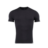 M-Tac T-shirt 93/7 i sort, lavet af 93% bomuld og 7% elastan, ideel til hverdagsbrug og sport, komfortabel og holdbar.