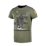 M-Tac T-shirt UA Side i lys oliven med unikt design, komfort, og holdbarhed, lavet af 93% bomuld og 7% elastan med MagnaColours® print.