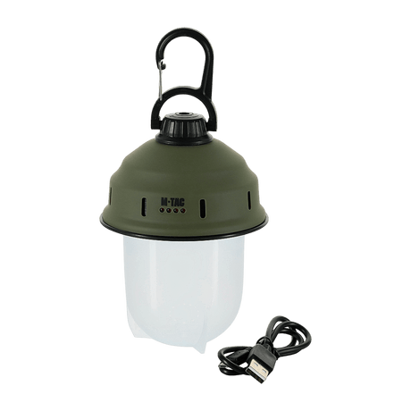 M-Tac Turist Hængelampe med retrodesign og moderne LED-teknologi, perfekt til camping, USB-opladning, LED lys, campinglanterne.
