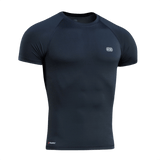 M-Tac T-shirt Ultra Light Polartec, sort, til træning og outdoor, lavet i let, strækbart Power Dry® materiale, med reflekterende logo.