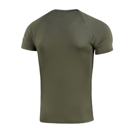 M-Tac T-shirt Ultra Light Polartec, grøn, lavet af Power Dry® materiale, perfekt til træning og udendørs aktiviteter. Reflekterende logo.