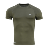 M-Tac T-shirt Ultra Light Polartec i olivengrøn med svedtransporterende Power Dry® materiale, perfekt til træning og outdoor.
