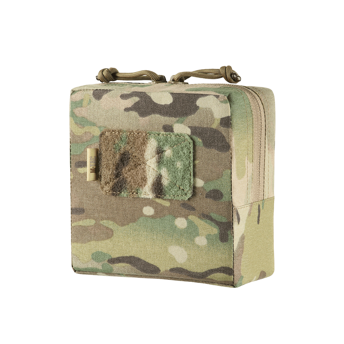 M-Tac Utility Taske Elite Small i camouflage, lavet af slidstærk Cordura 500D, ideel til EDC og let fastgørelse med MOLLE-system.