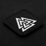 M-Tac Patch Valknut Laser Cut Odin symbol med lyst mønster på sort baggrund