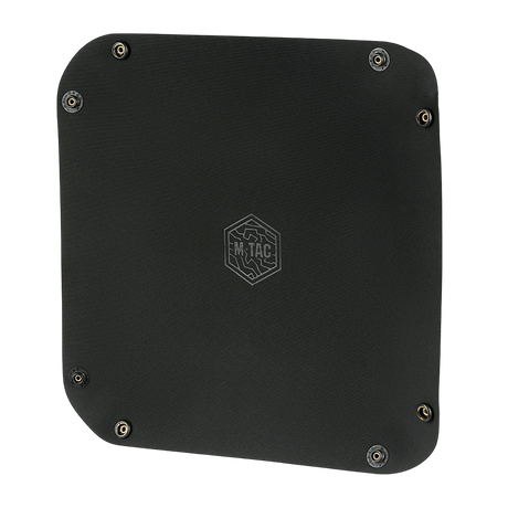 M‑Tac Vedligeholdelsesbakke 24x24 cm med M-Tac logo, hexagon design, sort polymer composite, egnet til våbenrengøring og vedligeholdelse.