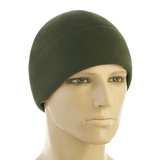 M-Tac Watch Cap Elite Fleece Beanie Hat Slimtex, grøn hue til vinter, let og varmt materiale, velegnet til taktisk brug og friluftsaktiviteter.