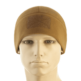M-Tac Watch Cap Elite Fleece Beanie Hat Velcro, varm hue med velcro-panel, perfekt til vinter og friluftsliv, karamel farve