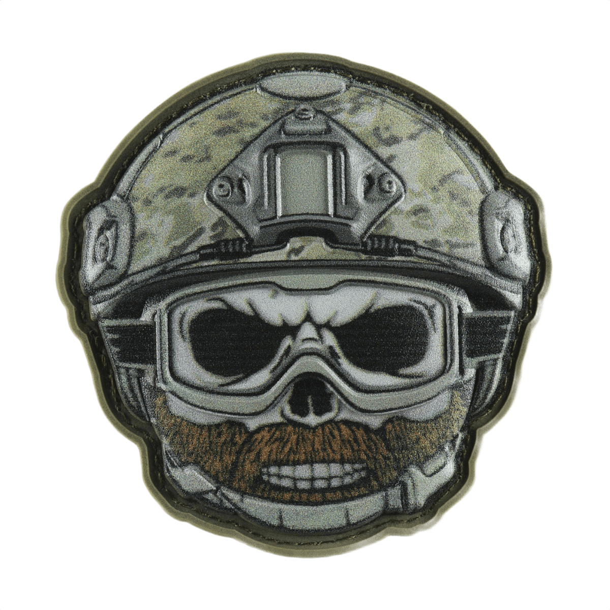 M-Tac Patch Emoji #4 med 3D PVC-effekt og Velcro, taktisk morale patch til tøj og udstyr, 6.5 x 6.5 cm.