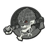 M-Tac Patch Undead Viking 3D PVC i 3D PVC med velcro fastgørelse, diameter 50 mm. Perfekt til uniformer, tasker eller taktisk udstyr.