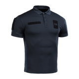 M-Tac Polo Elite Tactical Coolmax i mørk blå for politi og sikkerhedsarbejde, fugttransporterende og åndbart stof