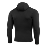 M-Tac Shadow Polartec Fleece Sweatshirt i sort, bagfra, med lav profil hætte. Fremstillet af Power Stretch Pro fleece.