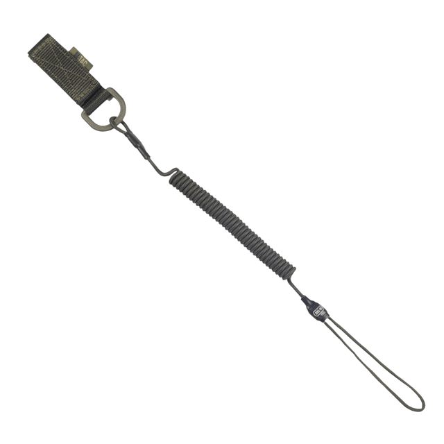 M-Tac Safety Cord Medium Kombineret med D-ring til sikring af våben og genstande med MOLLE-system, uden karabinhager.