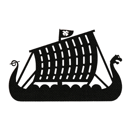 M-Tac Patch Drakkar Laser Cut – Vikingeskib, Cordura 500D, perfekt til uniform eller taske, viser det ikoniske Drakkar skib.