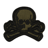 Taktisk M-Tac Patch Old Skull Velcro morale patch med 3D-effekt, tekstilmateriale. Nem fastgørelse på udstyr, 45x55mm størrelse.