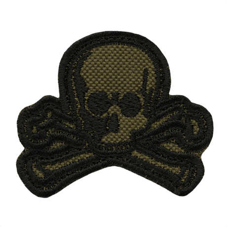 Taktisk M-Tac Patch Old Skull Velcro morale patch med 3D-effekt, tekstilmateriale. Nem fastgørelse på udstyr, 45x55mm størrelse.