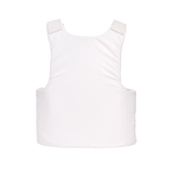 Anorak Niobium® Concealable II Stik & Skudsikker Vest - hvid kropspanservest set bagfra, designet til diskret beskyttelse mod skud og knive.