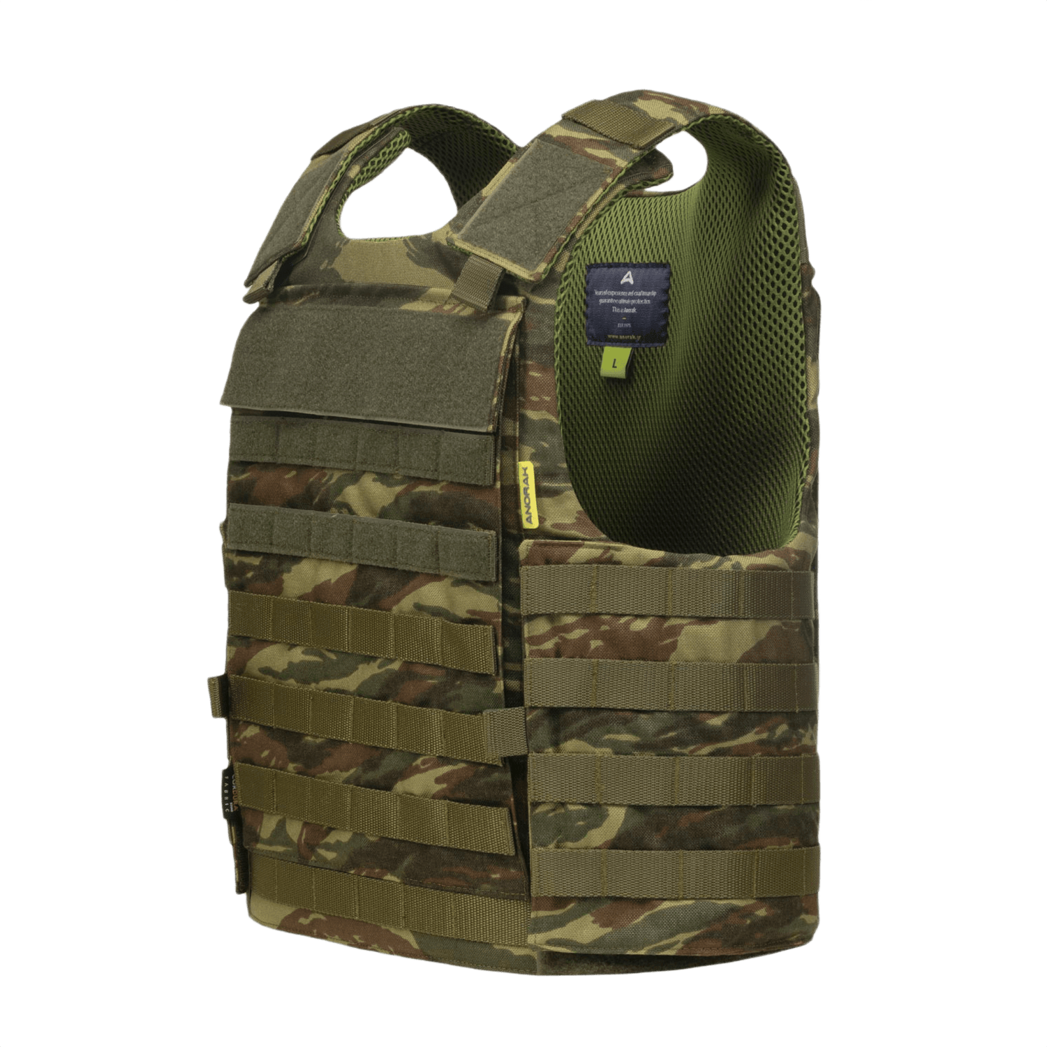 Anorak Niobium® Tactical I Stik & Skudsikker Vest i camouflage med høj beskyttelse mod skydevåben og knive, UHMWPE og UD Aramid-materialer.