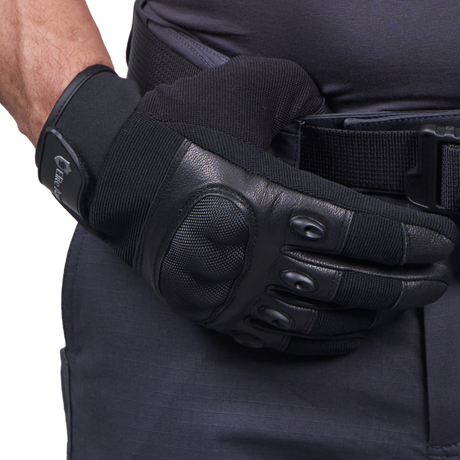 Nærbillede af materialerne på Elite Armor Performance handsker